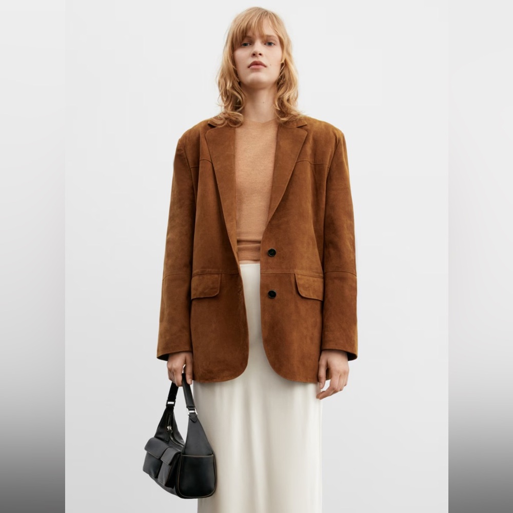 Mango Tan Suede Women's Blazer. Price is firm. NOT ACCEPTING OFFERS